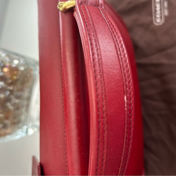 Coach Vintage Willis ♥️RED♥️ with HIDE marks - Picture 12 of 13